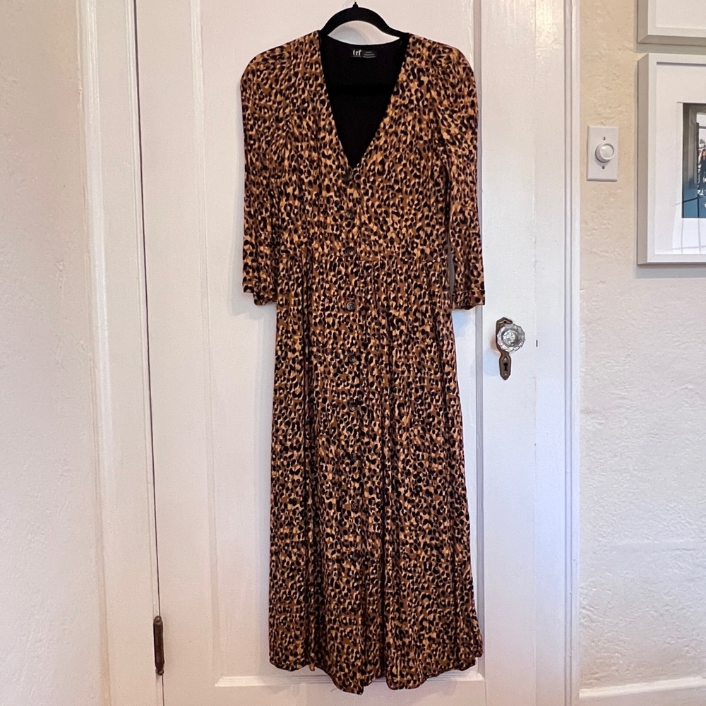 Zara animal print long dress